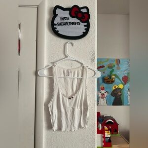 white dainty tank top